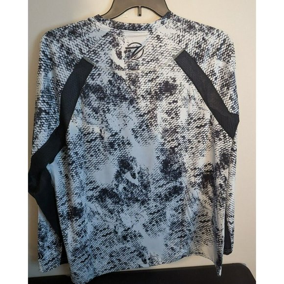 Gillz Men's LS UV Tournament Series V2 Gray Grunge Print L/S Fishing Shirt Sz Lg - Picture 2 of 7